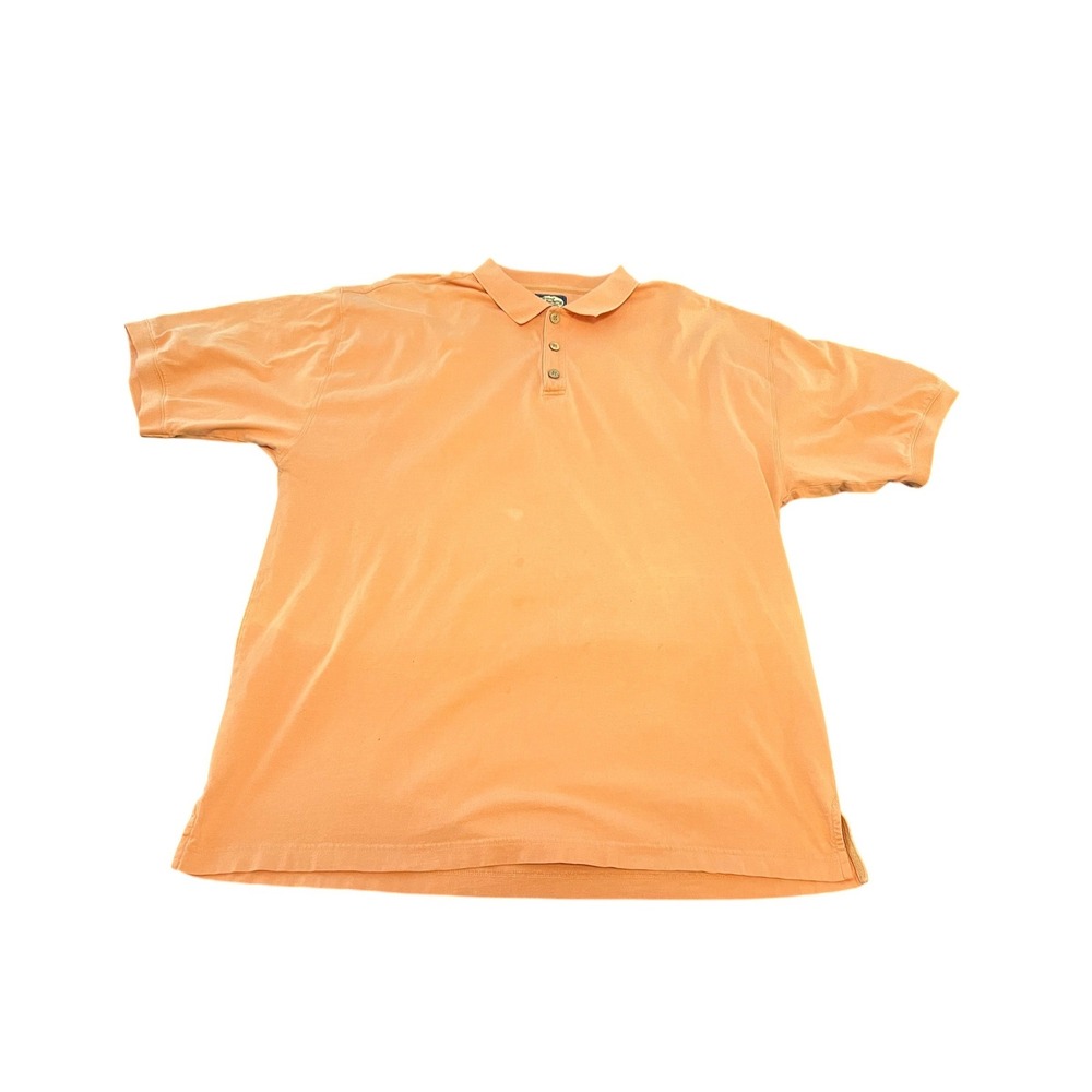 Tommy Bahama Mens XL Orange‎ Short Sleeve Cotton Polo Shirt Classic Fit 3761